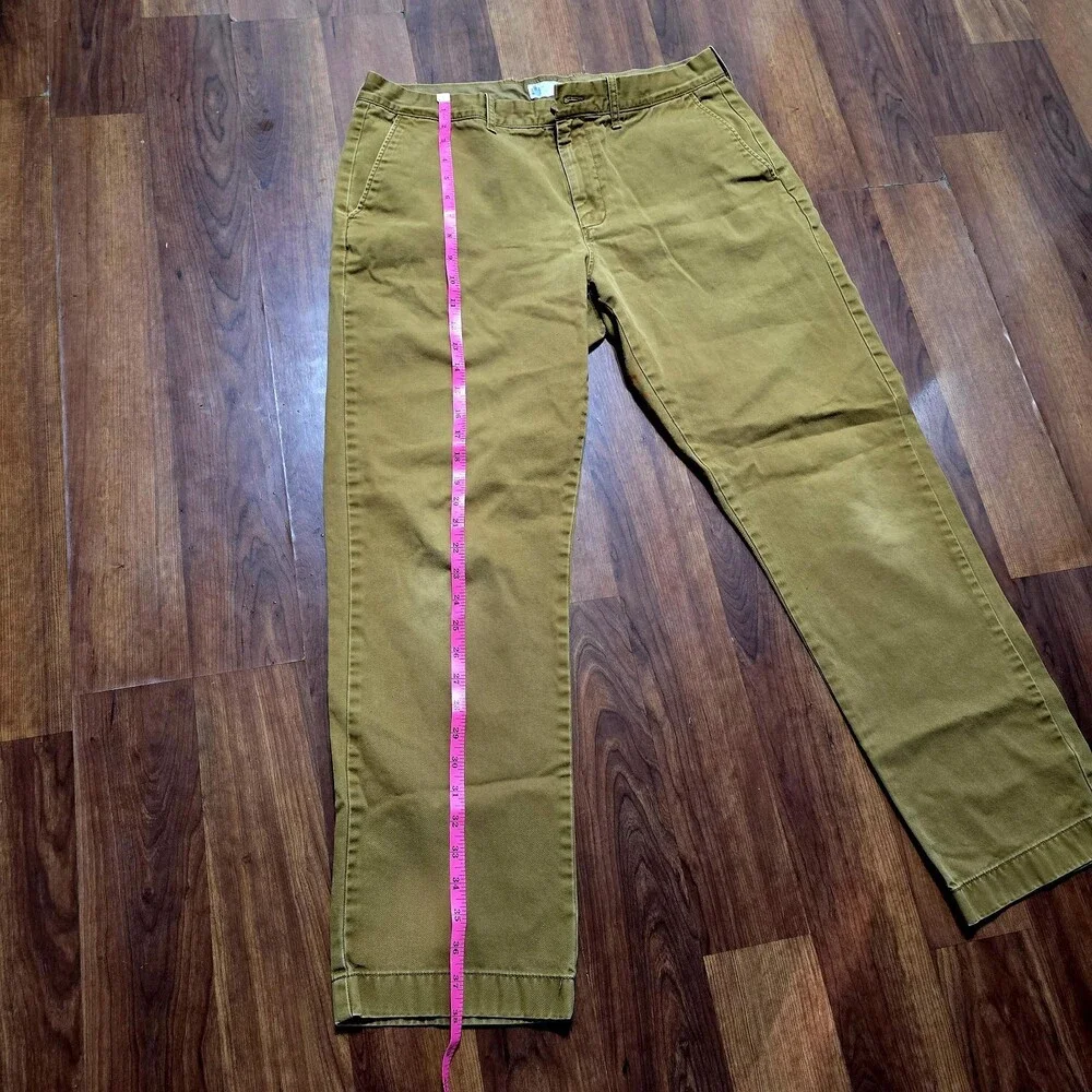 Vintage 1980s -1990's J Crew Men's Chinos 34 x 30 Light Khaki Cream Brown Pants